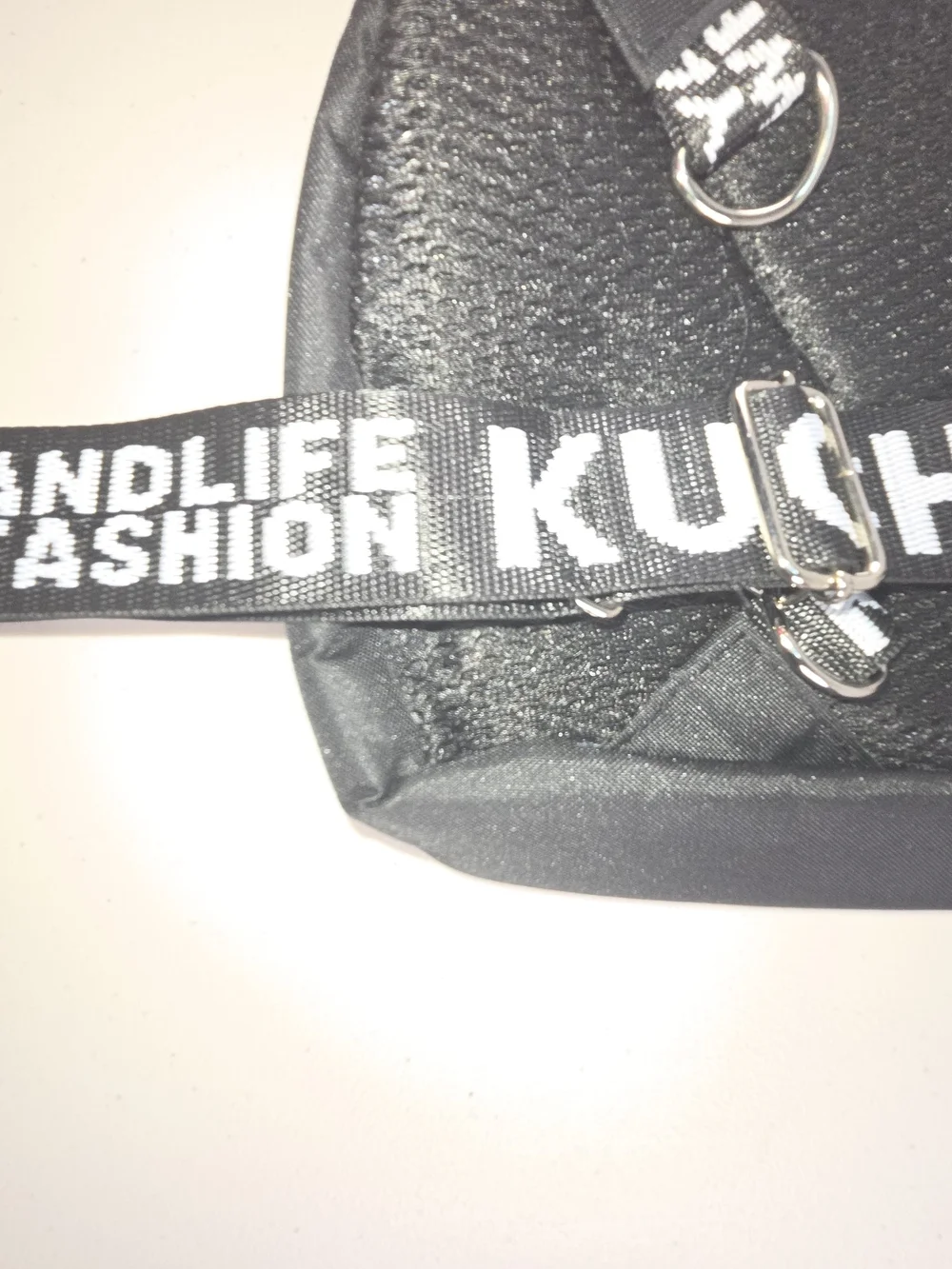 Kuchen & Bag Music Crossbody Backpack Purse Black & White Adjustable Strap